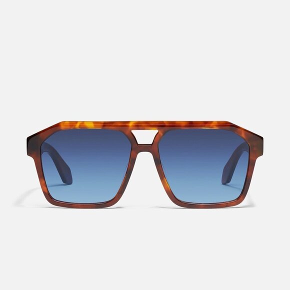 New QUAY (The SZA Edit) Soundcheck Unisex Brown Tort/Navy Blue Sunglasses - Picture 3 of 8
